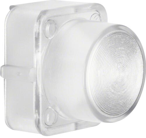 Berker 1221 Haube für Drucktaster und Lichtsignal E10, 1930/Glas/Palazzo, klar transparent