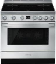 Smeg CPF9IPX Standherd mit Induktionskochfeld, 90 cm breit, 115 L, SoftClose, Pyrolyse, 10 Garfunktionen, Edelstahl mit Anti-Finger-Protektion