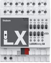 Theben LUXORliving S8 8-fach Schaltaktor, 8 Kanäle, IP 20 (4800425)