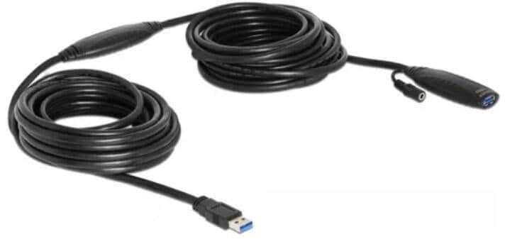 Delock Kabel USB 5 Gbps Verlängerung, aktiv 10 m, schwarz (83415)