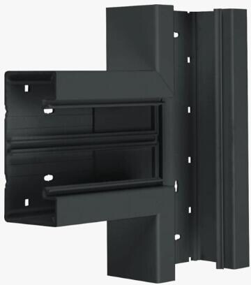 Hager BR6513089011 T-Stück aus Grundprofil zu BR 68x130mm Oberteil 80mm in graphitschwarz