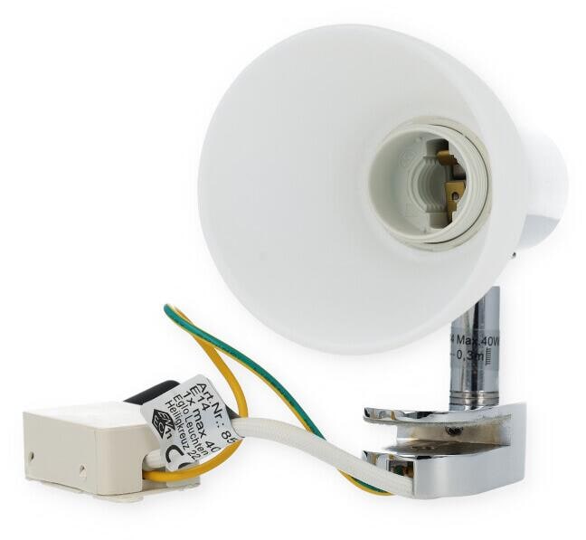 Eglo Sticker Spiegelleuchte, 40W, E14, weiß/chrom (85832)