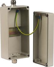 Dehn ALGA 5 Aluminiumgehäuse, Aufputz, IP65, mit Hutschiene, B 100 H200 T 81mm (906055)