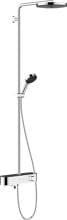 hansgrohe Pulsify S Duschsystem 260 1 Strahlart mit Wannenthermostat ShowerTablet Select 400, Kunststoff, 21,8 l/min, 260 mm, Chrom, (24230000)