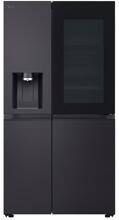LG GSXE90EVAD Stand Side-by-Side Kombination, 91,3 cm breit, 628 L, Eis-, Crushed Ice- und Wasserspender, WLAN, Festwasseranschluss, Essence Black Steel