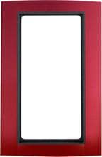 Berker 13093012 Rahmen, mit großem Ausschnitt, B.3, Alu, rot/anthrazit