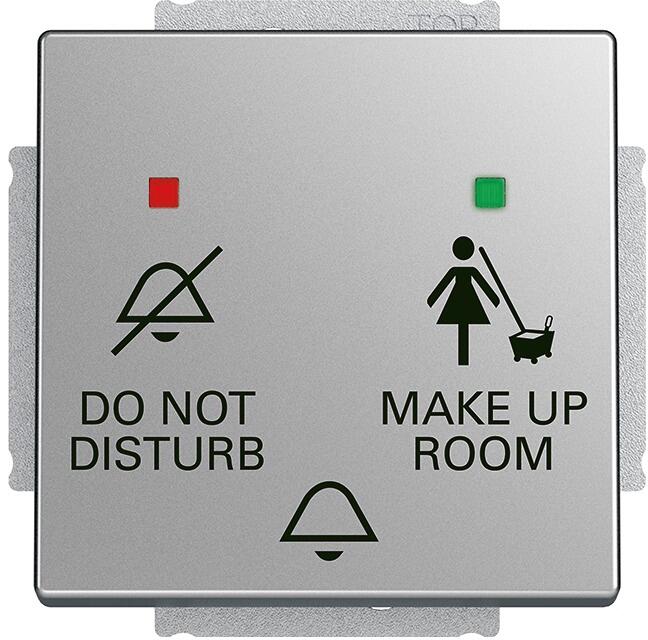 Busch-Jaeger 2029 UC-866 Klingeltast DND/MUR mit Leuchtdiode, edelstahl (2CKA001751A3171)