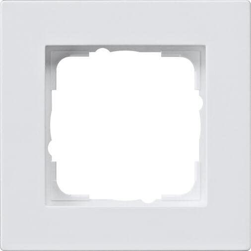 Gira 0211295 Abdeckrahmen für den flachen Einbau, 1-fach, System 55 E2, reinweiß glänzend