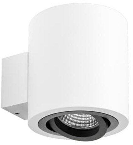 Brumberg M1 Wand-Anbaumodul, rund, Ø 90 mm, Höhe 95 mm, Modulhalterung bündig, schwenkbar, ohne LED-Modul, weiß struktur/schwarz struktur (45206550)