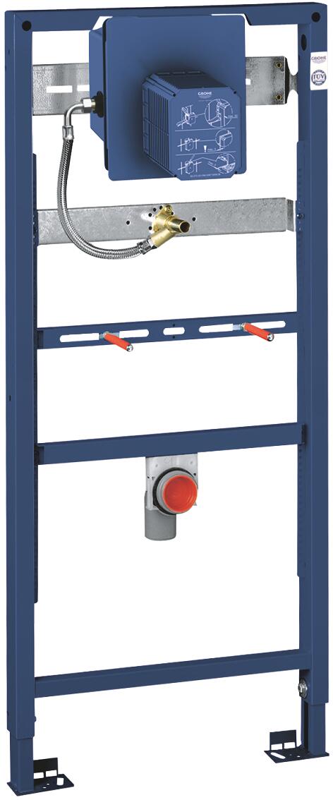 GROHE Rapid SL Urinal-Element, 1,13 m und 1,30 m Bauhöhe, für Vorwand- oder Ständerwandmontage, mit Unterputz-Urinaldruckspüler Rapido U (38786001)