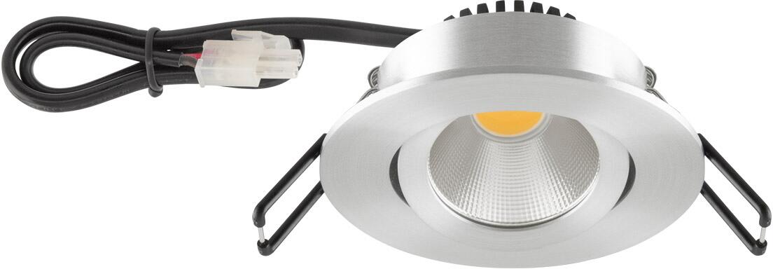 EVN PC20-Serie LED Deckeneinbau, rund, schwenkbar, IP20, 350mA, 8,4W, 4000K, 1060lm, alu poliert (PC20091440)