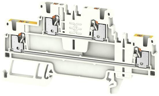 Weidmüller A2T 1.5 KNX WT-YL Mehrstock-Reihenklemme, PUSH IN, 1,5 mm², 500 V, 17,5 A, Anzahl der Etagen: 1, weiß/ orange (2652210000)