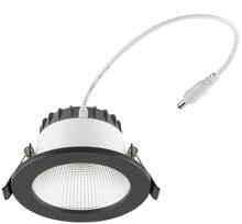 EVN DECIDE LED Deckeneinbau, rund, 10W, IP54, 200-240V, 3000K/4000K/5700K, 1190/1270/1230lm, Phasendimmbar, schwarz (ET54100925)