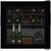 Exquisit WS1-12-GTE-030G Stand Weinkühlschrank, 48 cm breit, 14 Standardweinflaschen, Türanschlag wechselbar, Temperatureinstellung, schwarz (PV)