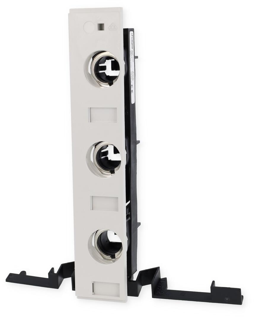 Hager L063L1 Reitersicherungsunterteil, D02, E18, 63A, 3-polig, Gerätebreite 36mm, 60mm Sammelschiene, Anschlussklemme