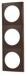 Berker 918192511 Rahmen, 3fach, Integro Flow, braun matt