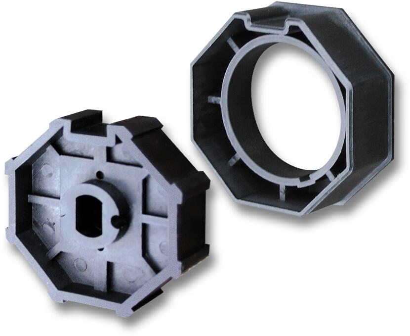 Schellenberg Rollladenmotor Adapter für 70 mm Rollladenwelle, 2-teilig (27700)