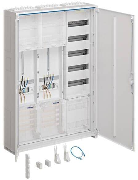 Hager ZB332P25 Komplettschrank universZ, 1100x800x205mm, IP44, SKII, 2ZP/VF-5rh/APZ, 3-Feld