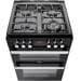 Belling Cookcentre 60 DF Range Cooker, 2 Elektrobacköfen, mit Gaskochfeld, 60 cm breit, black