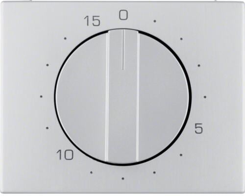 Berker 16347103 Zentralstück mit Regulierknopf für mechanische Zeitschaltuhr, K.5, alu, Aluminium eloxiert