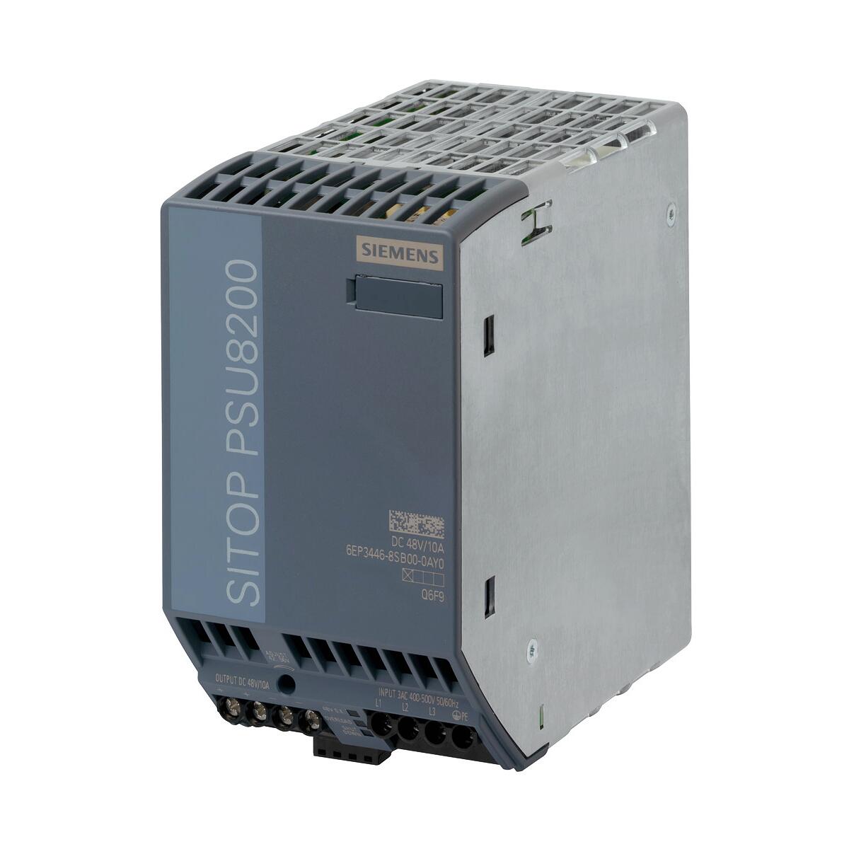 Siemens 6EP3446-8SB00-0AY0 SITOP PSU8200 48 V/10 A Geregelte Stromversorgung Eingang: 3 AC 400-500 V Ausgang: DC 48 V/10 A