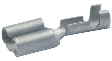 Klauke 18203 Nicht- isolierte Flachsteckhülse, 0,5-1mm², 100 Stück