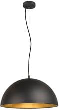 SLV FORCHINI M 50 Pendelleuchte, E27, Pendellänge 150cm, 1x max. 40W, Ø 50cm, Stahl, matt schwarz/matt gold (1008537)