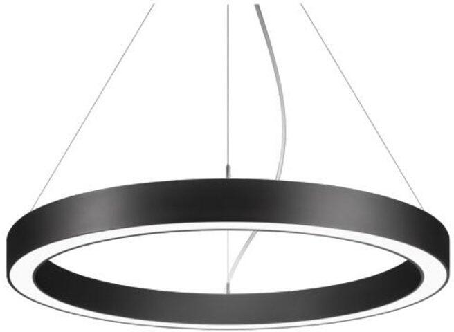 Brumberg BIRO CIRCLE LED-Pendel-Ringleuchte, D=450mm, H=100mm, 45W, 4609lm, 3000K, direkt/indirekt, DALI DT6 dimmbar, Betriebsgerät, schwarz (13555183