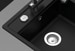 Schock Mono N-100S-FB Granitspüle mit Ablauffernbedienung, Cristadur, Einzelbecken, mit Zubehör, silverstone (MONN100SFBSIL)