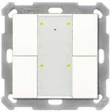 MDT RF-TA55A4.01 KNX RF+ Funk Taster Plus 4-fach mit Aktor, Status und Orientierungs LED, reinweiß glänzend