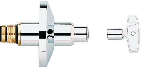Design Schubrosette, Messing verchromt - Adolf Schmidt Metallwaren- und Holzschraubenfabrik GmbH