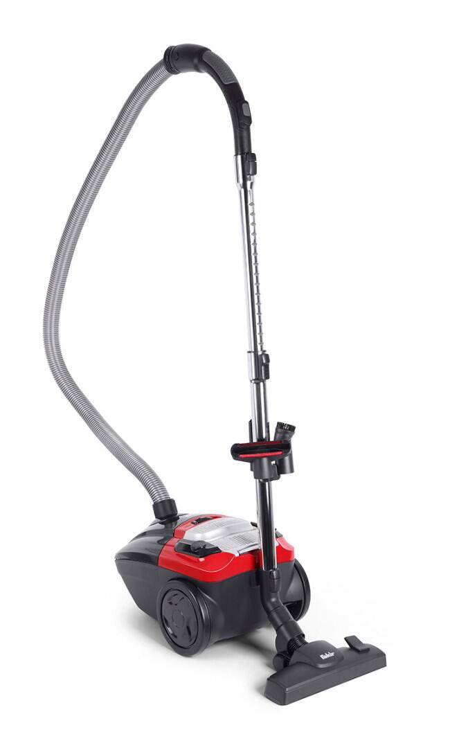 Fakir Red Vac Power Bodenstaubsauger, 700 W, Aktionsradius 9 m, HEPA (H13) Filter, Ergonomischer Tragegriff, rot