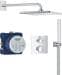 GROHE Precision Thermostat Duschsystem, Quickfix, Unterputz, mit Vitalio Rain Mono 310 Cube, chrom (34881000)