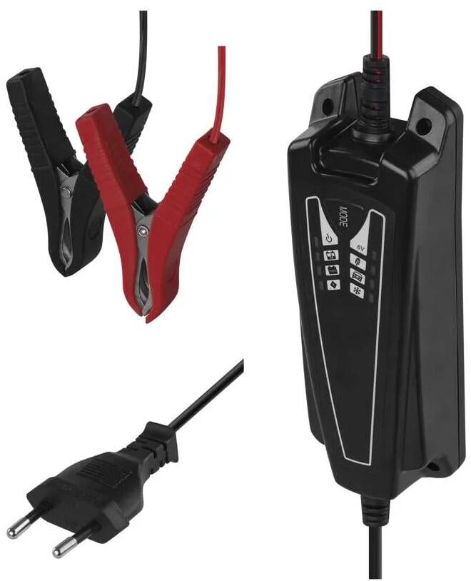 EMOS Autobatterie-Ladegerät, 6/12V 4A, schwarz (1606025000)