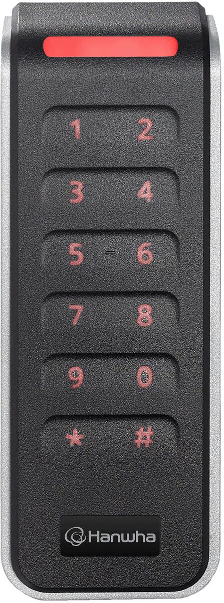 Hanwha Vision Signo 20 Tastenfeld SEOS Leser, Ausweileser, 13,56 MHz und 2,4 GHz, schwarz (20KTKS-01-00039R-H003)