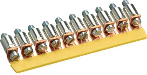 Hager KWJ04B10 Isolierter Querverbinder 4mm², 10-Fach, Schraubtechnik