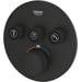 GROHE Grohtherm SmartControl Thermostat, 3 Absperrventile, Fertigmontageset für GROHE Rapido SmartBox 35604, phantom black (29508KF0)