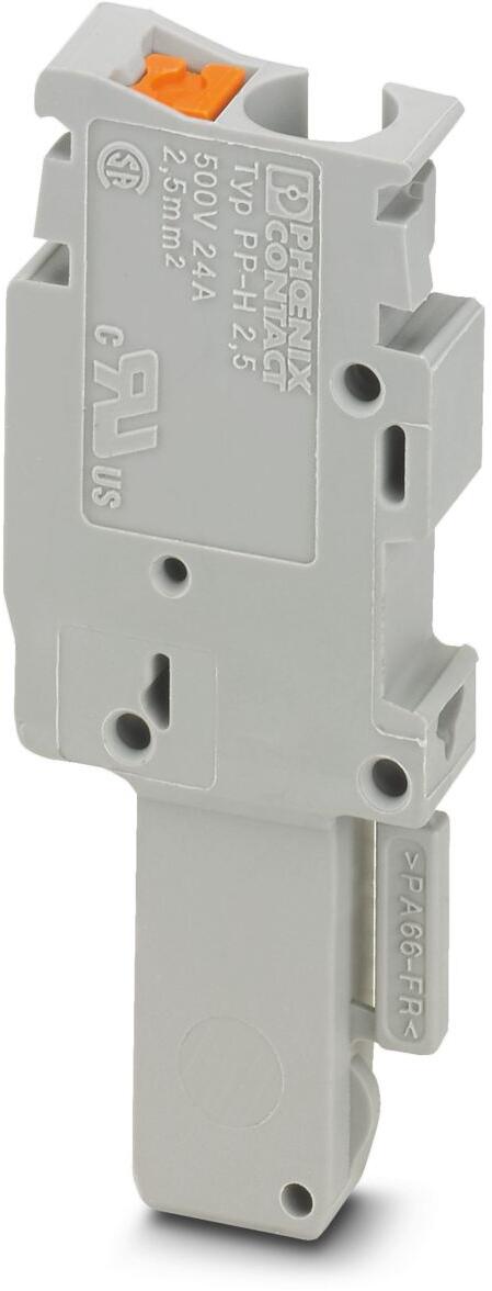 Phoenix Contact PP-H 2,5/1-L Stecker, 1-polig, 500 V, 24 A, Push-in ...