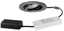 Brumberg TIRREL-R LED-Einbaustrahlerset mit LED-Modul, Konverter DALI dimmbar und Anschlussbox, 6W, 3000K, rund, schwenkbar