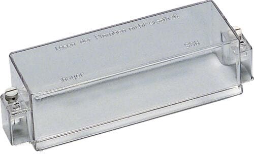 Hager U86 Klarsichthaube, plombierbar für Geräte bis 9PLE, HxBxT 55x195x50 mm