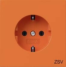 Gira SCHUKO-Steckd. ZSV Flächenschalter Orange (4188709)