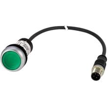 Eaton C22-DRL-G-K10-24-P1 Leuchtdrucktaste mit M12A-Stecker, rastend, grün (185558)