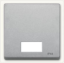 Merten 433760 Wippe mit rechteckigem Symbolfenster IP44, Aluminium matt, System M