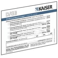 Kaiser 9473-92 Schott-Kennzeichnungsschild