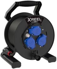 PCE XREEL 250 Kabeltrommel, 3xSSD nat, 25m, 3G1,5 H07RN-F, K2, IP54, schwarz (9250012-p)