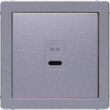 Berker 48606084 Zentralstück für USB Serie Q.x, aluminium samt, lackiert