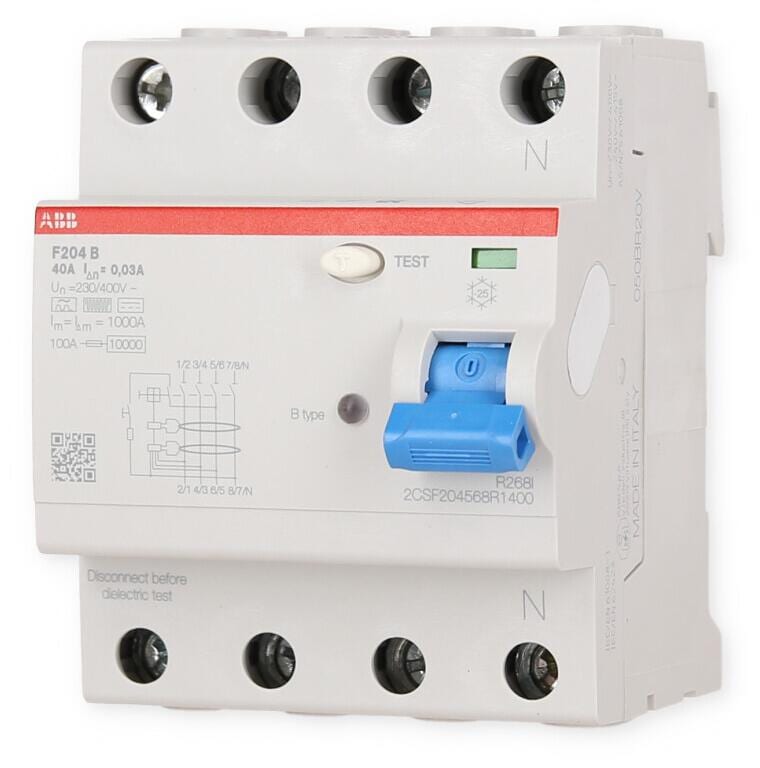 F204 AC-100/0.03 Disjoncteur Différentiel 4P AC Type 30 MA