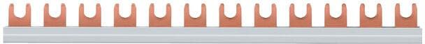Hager KDN180A Phasenschiene, 1-polig, 80A, Gabel, 16mm², 12 Module, Länge 210mm