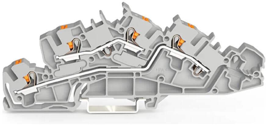 Wago 2205-7642 Installationsetagenklemme, L/L, Push-in, Cage Clamp, 1-6mm², grau