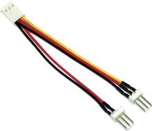 InLine Lüfter Adapterkabel, 3pol Molex BU an 2x 3pol Molex ST, 100er Pack (33433L)